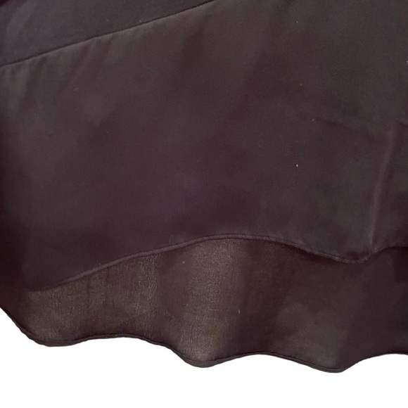 LOGO by Lori Goldstein Short Sleeve Knit Top With Chiffon Trim. Black. 2X - Picture 9 of 13